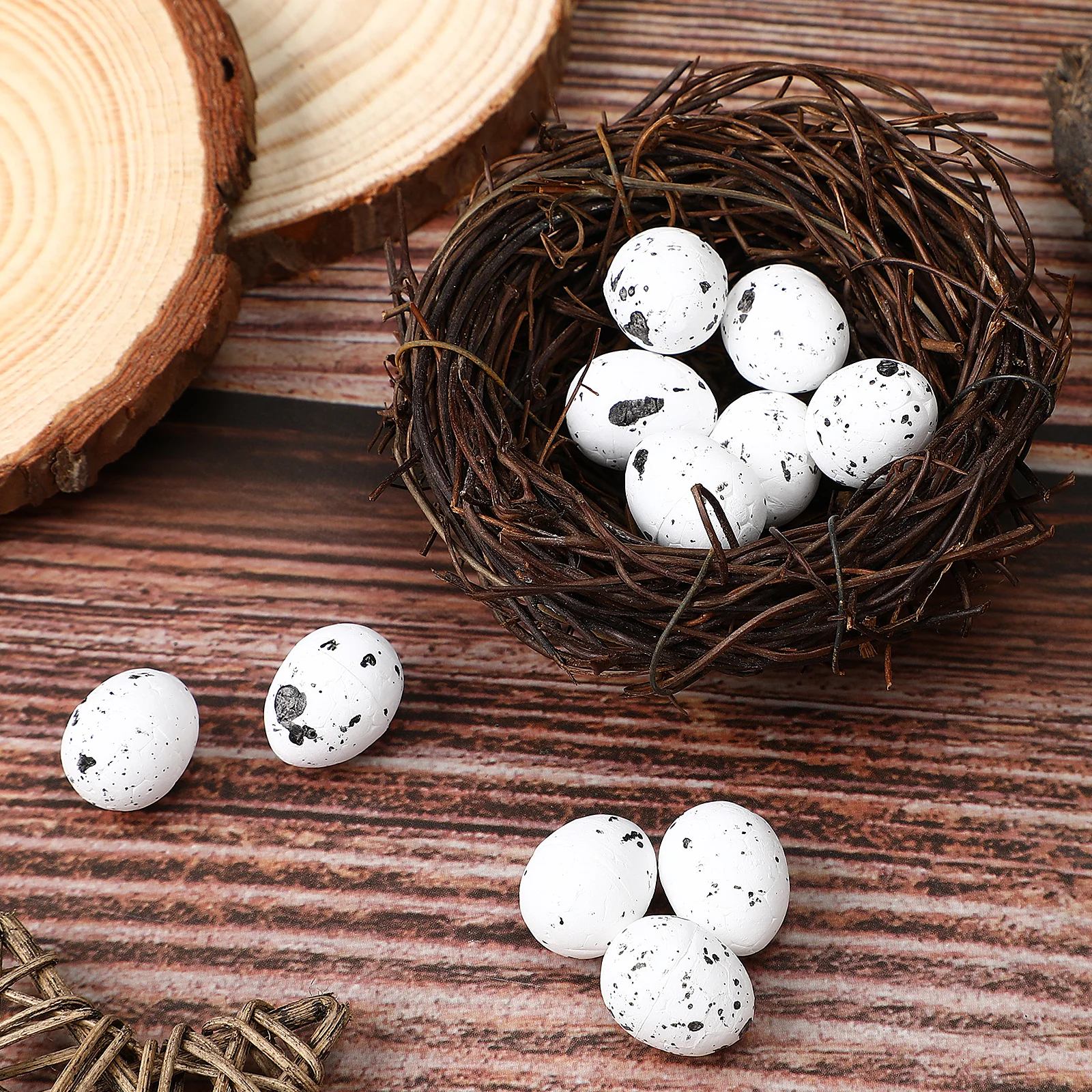 

100 pcs Decorations Fake For Easter Crafts Kids Miniature Landscape Bird Eggs Crafts Props Artificial Bird Eggs
