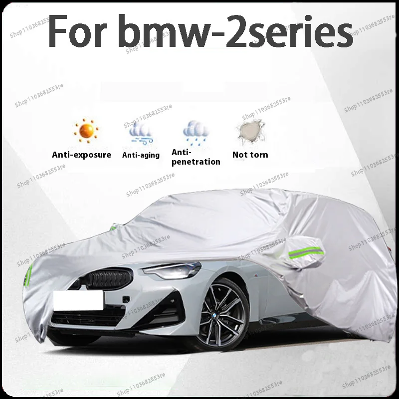 

For BMW 2 Series Fit Car Cover Waterproof Dustproof Sunshade (UV) Snowproof Silve Full Cover with All-Day Protection