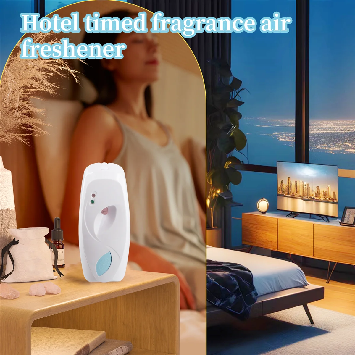 ABVS Air Freshener Spray Automatic Bathroom Timed Air Freshener Dispenser Wall Mounted, Automatic Scent Dispenser for Home