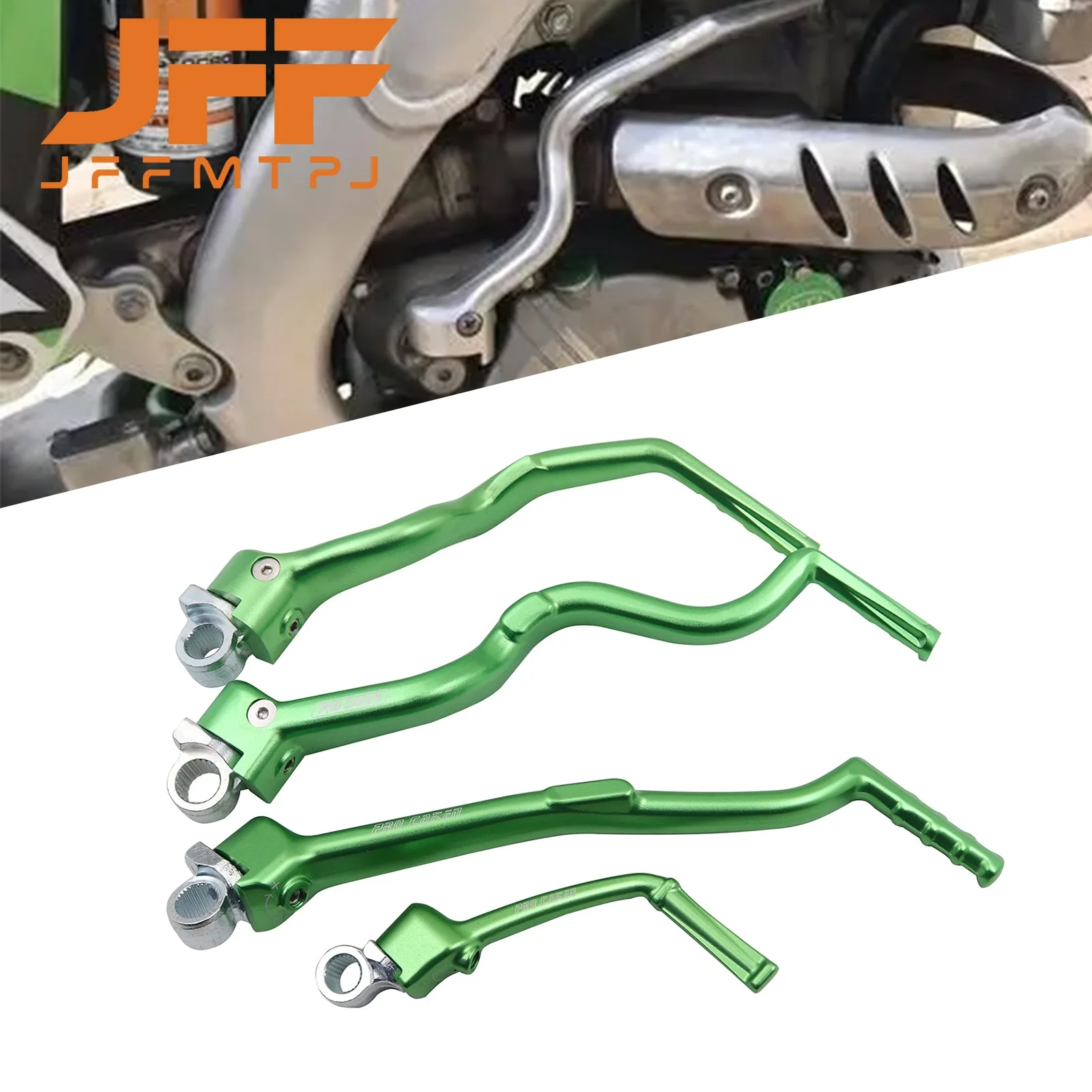 Motorcycle CNC Aluminum Forged Kick Start Starter Lever Pedal For Kawasaki KX65 KX250F KX450F KLX450R 2000-2020 KX KLX 250F 450F