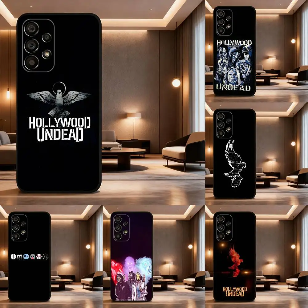 

Band H-Hollywood U-Undead Phone Case For Samsung Galaxy A73,31,32,72,41,53,52,71,22,5G,Note,J7,8,9 Soft Black Cover