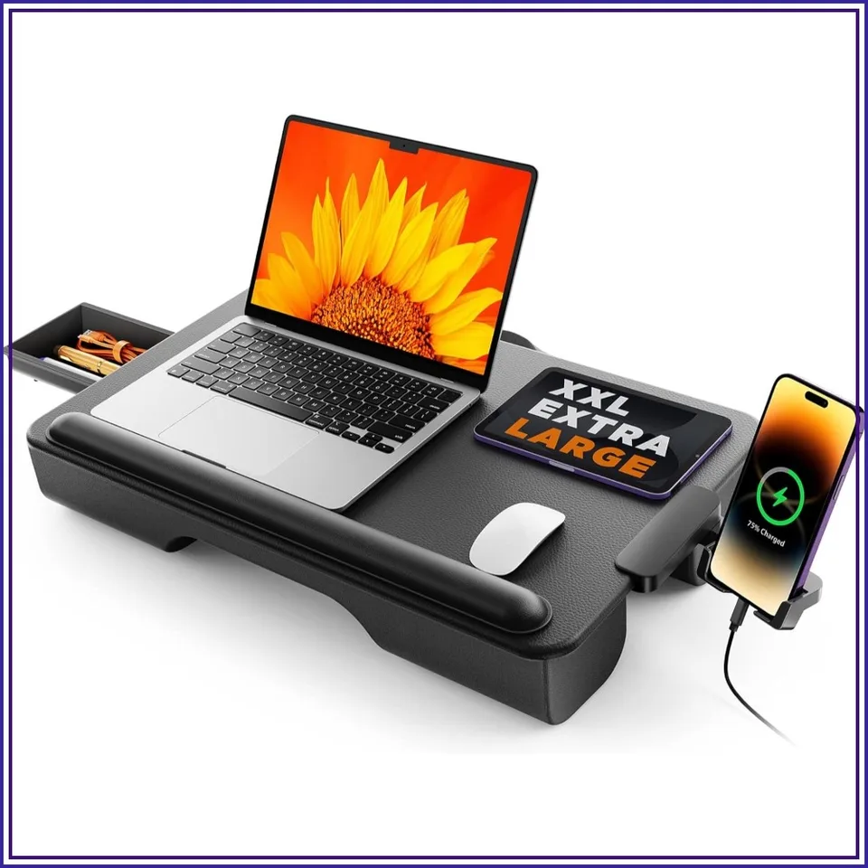 Lightweight Portable Laptop Lap Desk with Storage