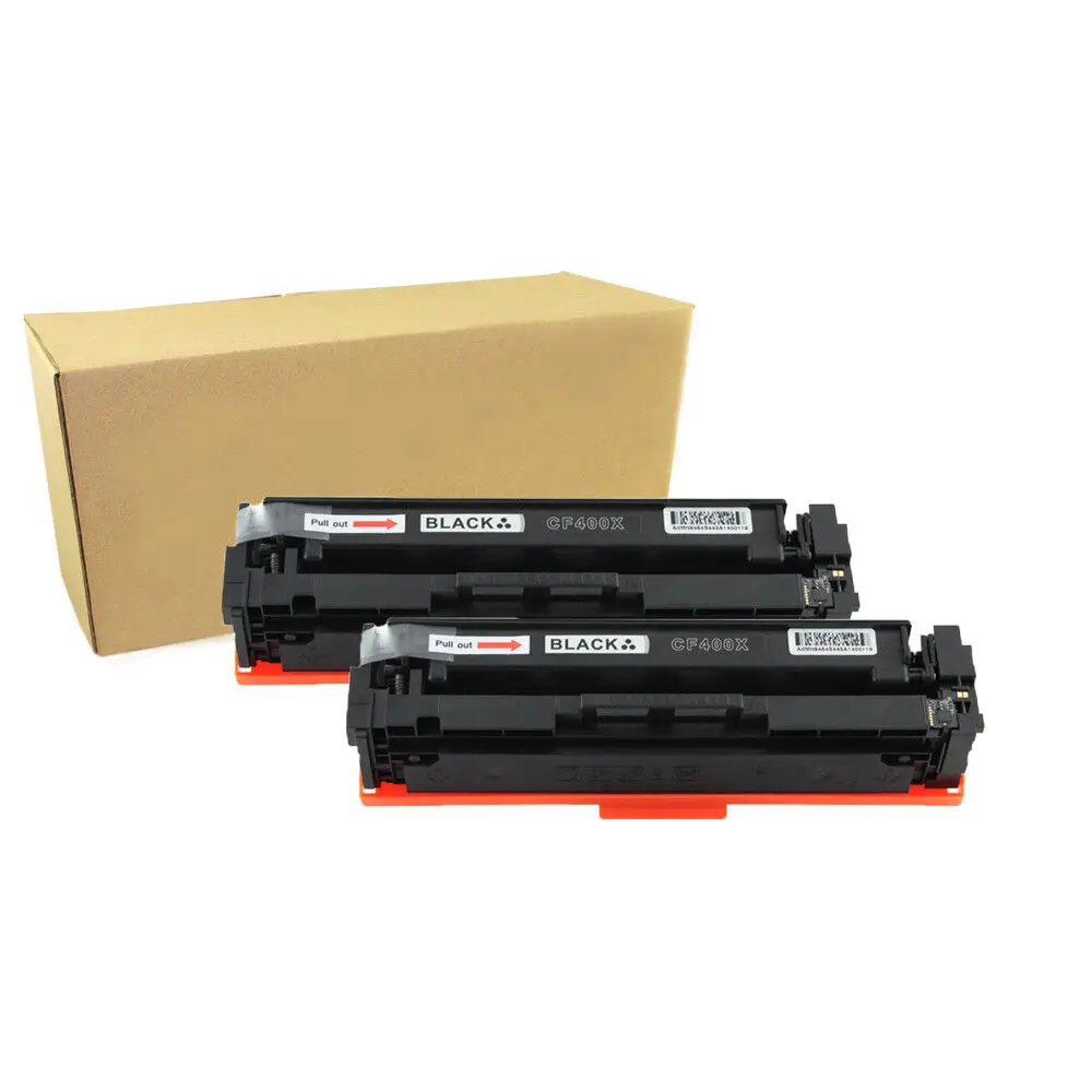 2 Black Toner Cartridge For HP CF400X 201X Laserjet M252dw M277dw M277n