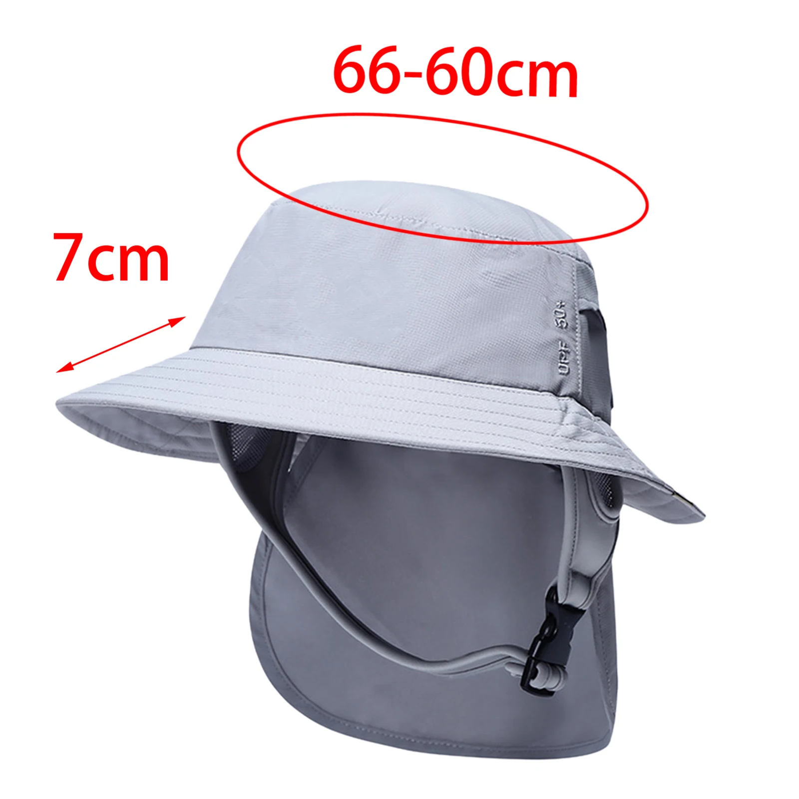 Lightweight Surf Bucket Hat Big Brim Neck Cover Visor Leisure Sun Protection Hat for Cycling Watersports Tourism Surfing Camping