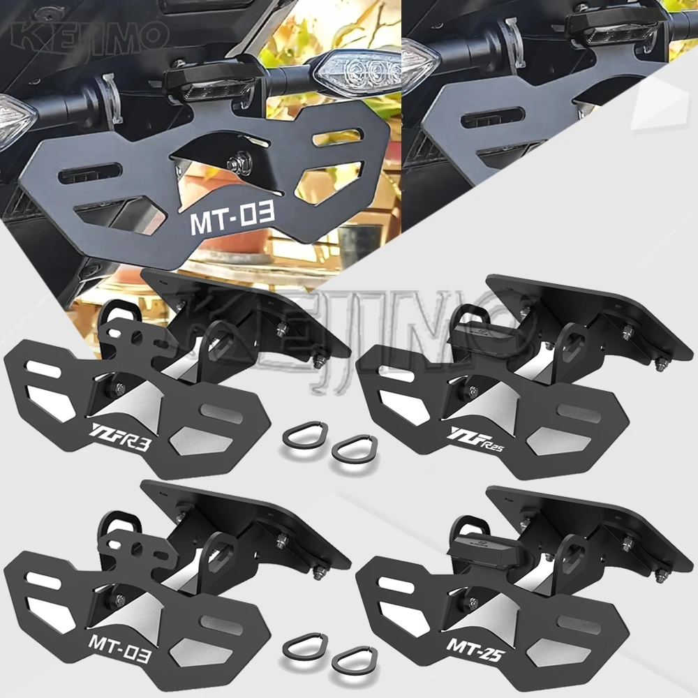 

Motorcycle Rear Tail Tidy Fender Eliminator Kit License Plate Holder LED Light FOR YAMAHA YZF R3 mt25 MT25 MT-25 2015-2025 2026