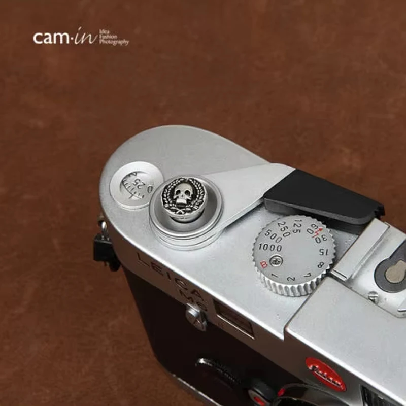 

10mm Cam-in Soft release shutter button For Leica Contax Fujifilm CAM9111 skull