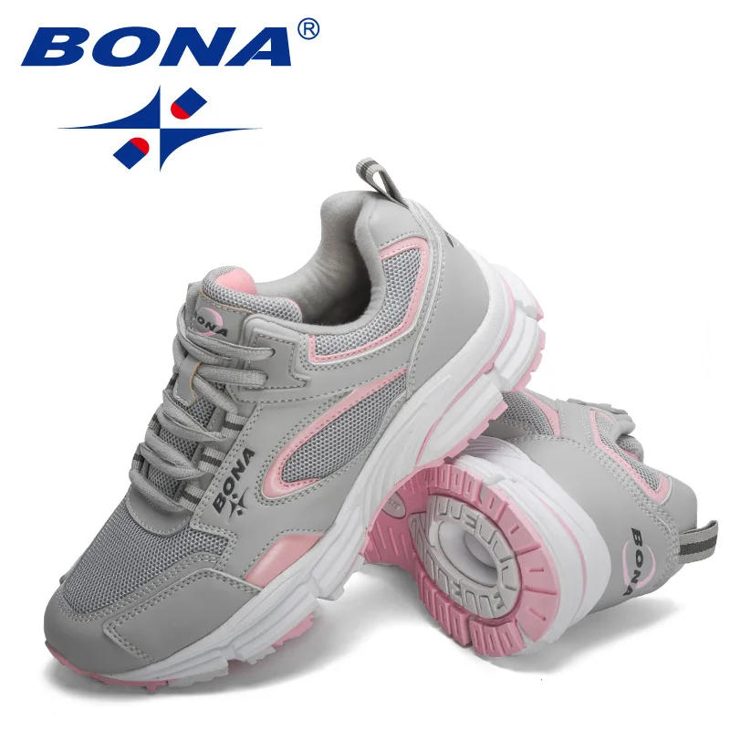 BONA New Designers Running Shoes Breathable Outdoor Sports Shoes Women Lightweight Sneakers Ladies Comfort Athletic Shoes