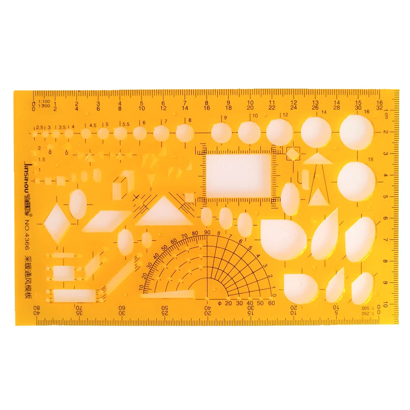 Heating and Ventilation Engineering Drawing Template Air-Conditioning Drafting Ruler No.4366