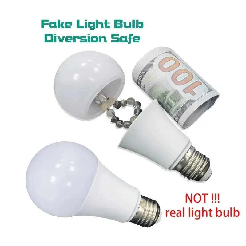 Lightbulb Diversion Safe Hidden Secret Compartment Hide Money Hide Jewelry Hide Small Items Storage Realististic Light Bulb