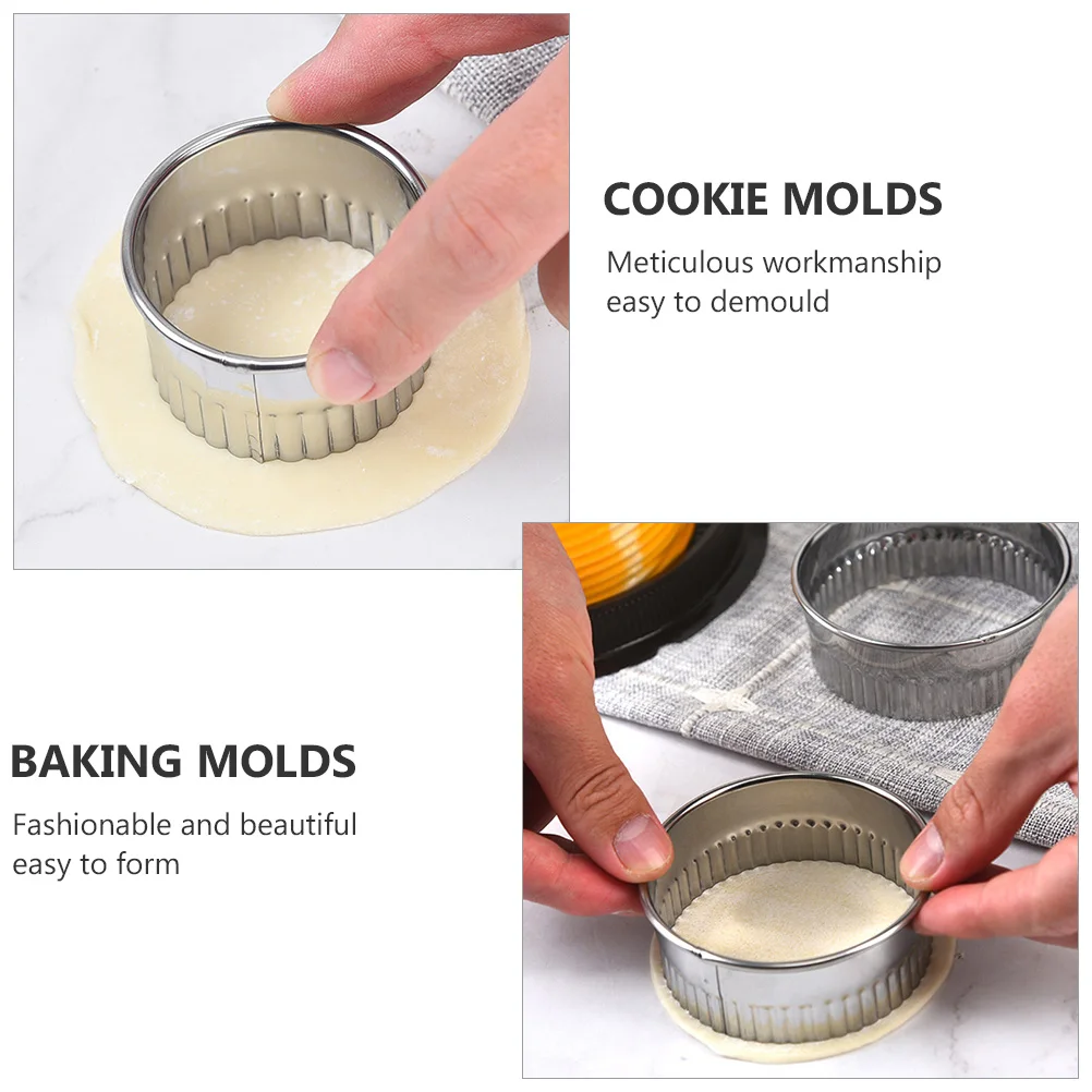 

12pcs Stainless Steel Biscuits Cookie Baking Tools Corrosion Resistant Easy Clean Polished Evenly Heated Meticulous