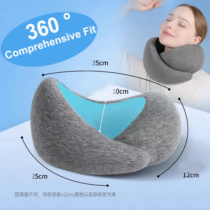 U Shape Memory Foam Neck Pillow Snail Travel Neck Pillows Portable Cervical Vertebra Airplanes Noon Break Pillow Relax