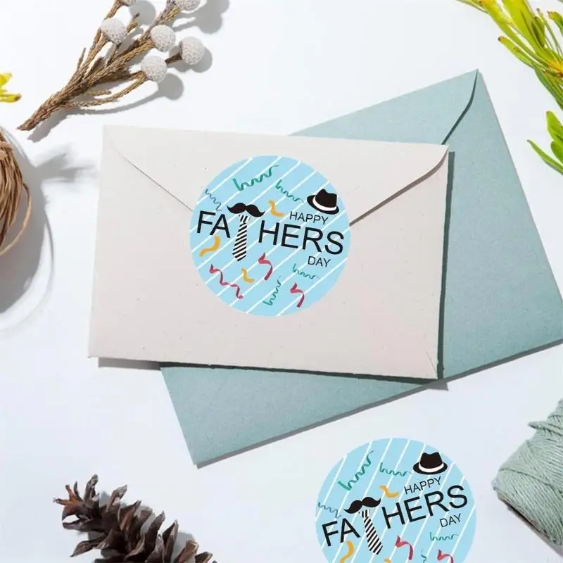 K1AA Round Dad Dad Dad Dox's Dead Devinative Devinative Devative Envelope Seal Deaptive Dear's Dead Disal Sticker for party