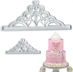 2pcs Plastic Crown Cake Mold Decorating Tools Baking Accessories Chocolate Fondants for Molds