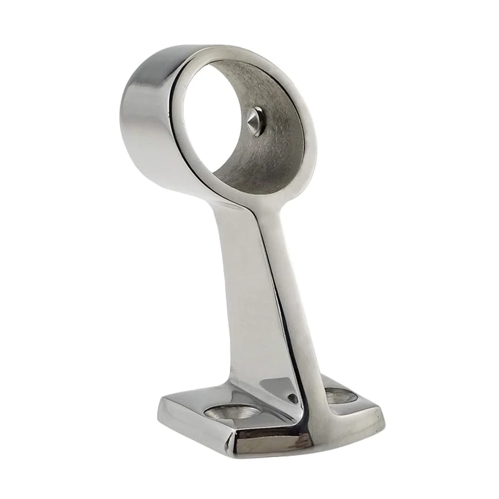Marine Boat Stainless Steel High Leg Hand Rail End Stanchion Hand Rail Fitting for Pipe 1Inch, 7/8inch