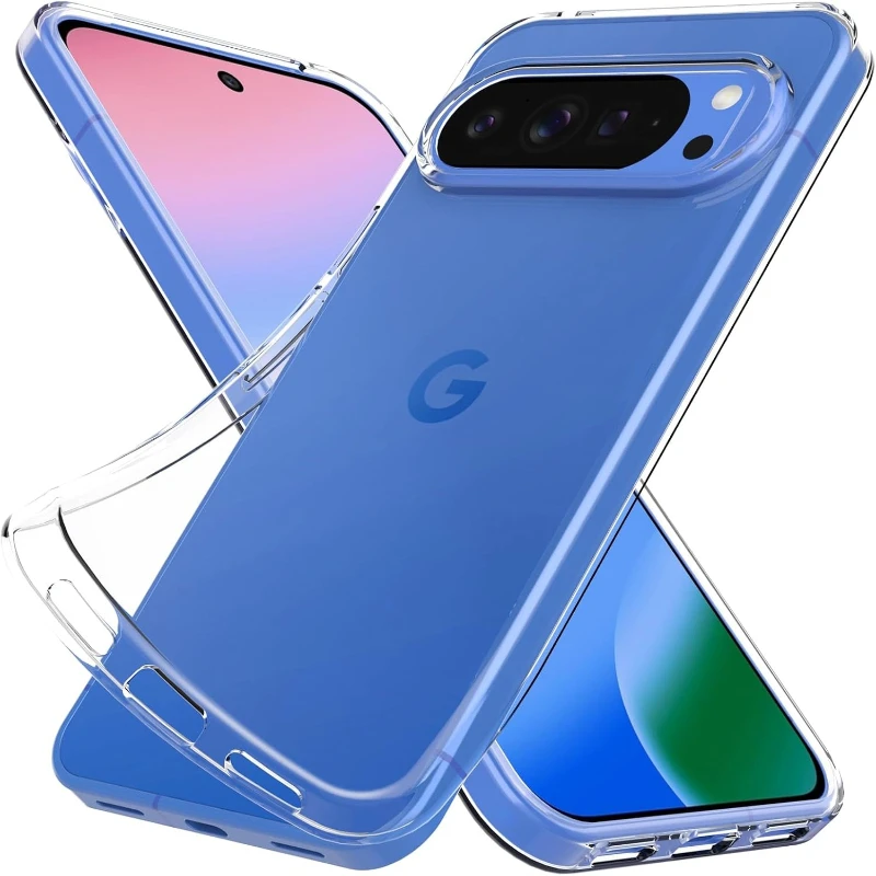 Flexible transparente TPU-Silikon-Softhülle für Google Pixel 8 9 10 Pro XL 10Pro 9Pro 8Pro 9A 8A 5G, klare, stoßfeste Handyhülle