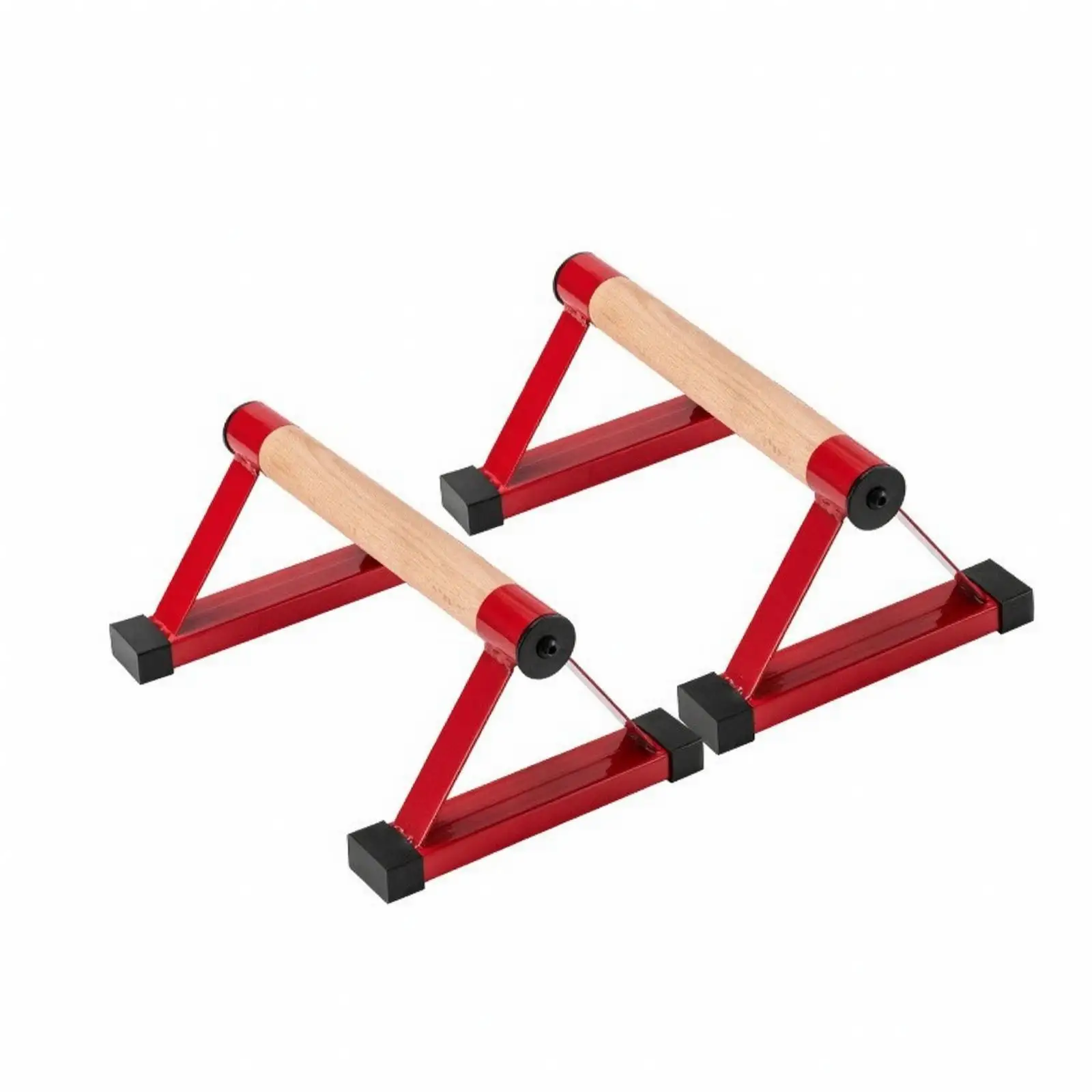 Push Up Support Stand for Home Gym Bodybuilding Equipment with Beech Wood Handles and Iron Frame Stable Base