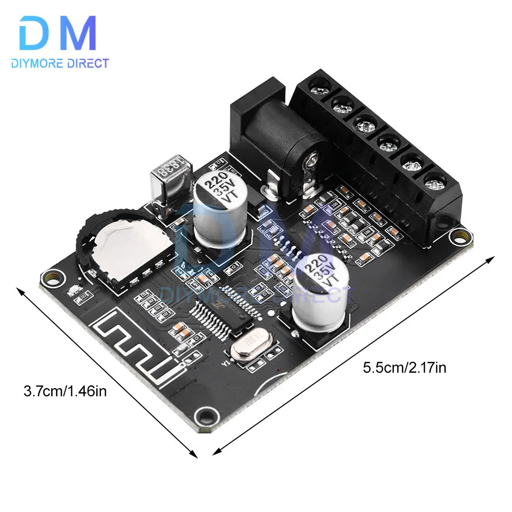 40W Stereo Bluetooth Power Amplifier Board 5V/12V/24V High Power Digital Amplifier Module XY-P40W