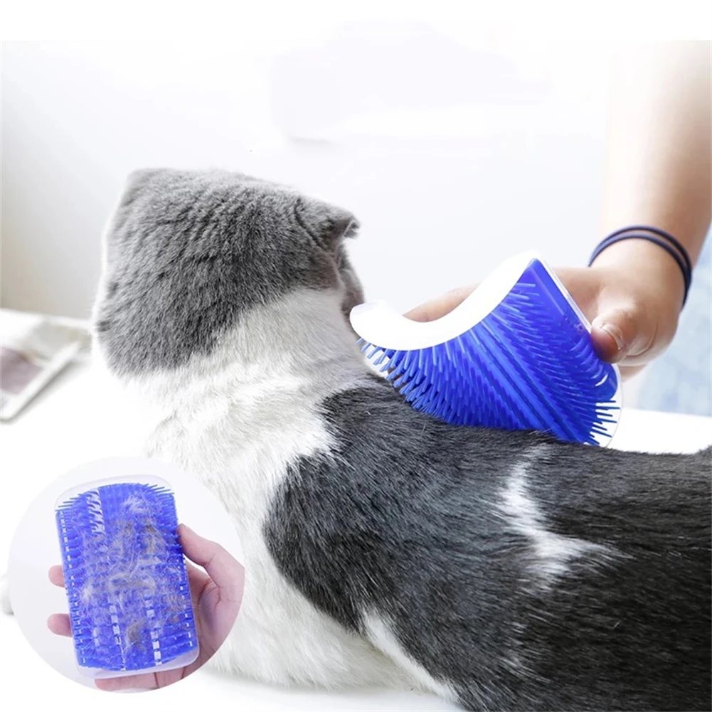 

Massager for Cats Pet Self Grooming Products Hair Removal Combs Corner Brush Cat Toys Plastic Scratcher Kitten Massage Device