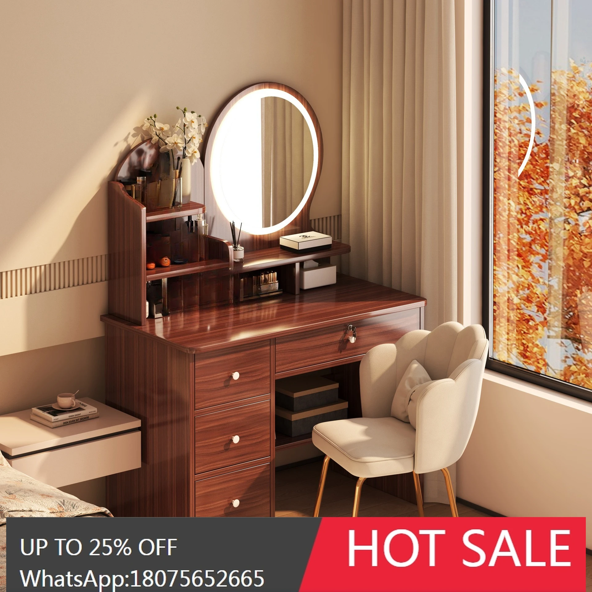 SGF Dressing Table Bedroom Modern Simple Makeup Table Light Luxury High-End Feel