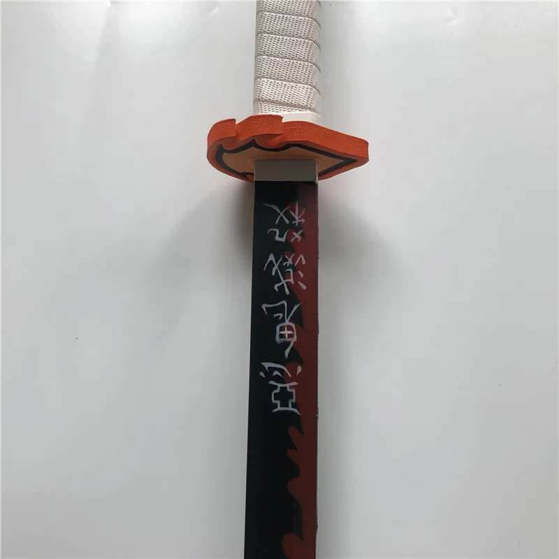 Đồ Chơi Cosplay 1:1 Kimetsu Không Yaiba Thanh Kiếm Vũ Khí Demon Slayer Rengoku Kyoujurou Thanh Kiếm Anime Ninja Dao PU Đồ Chơi 104Cm