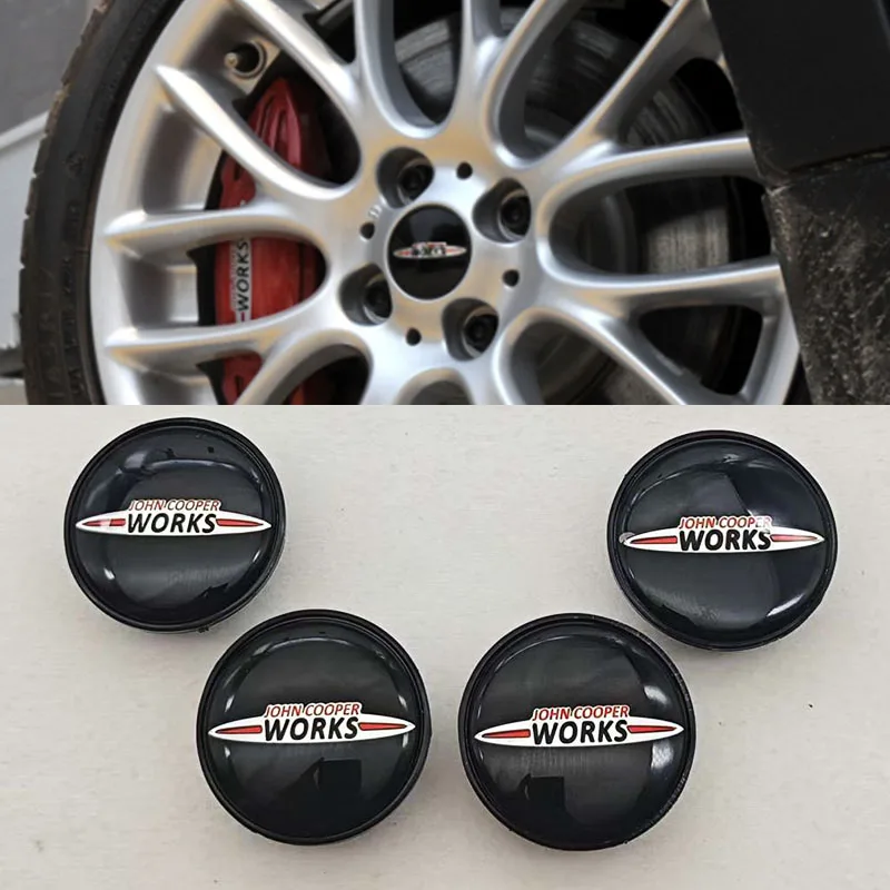 4 Stück 54mm Auto-Radnabenkappen für MINI Cooper S Works JCW One R50 R52 R53 R55 R56 R57 R58 R59 R60 R61 Zubehör – Detail 2