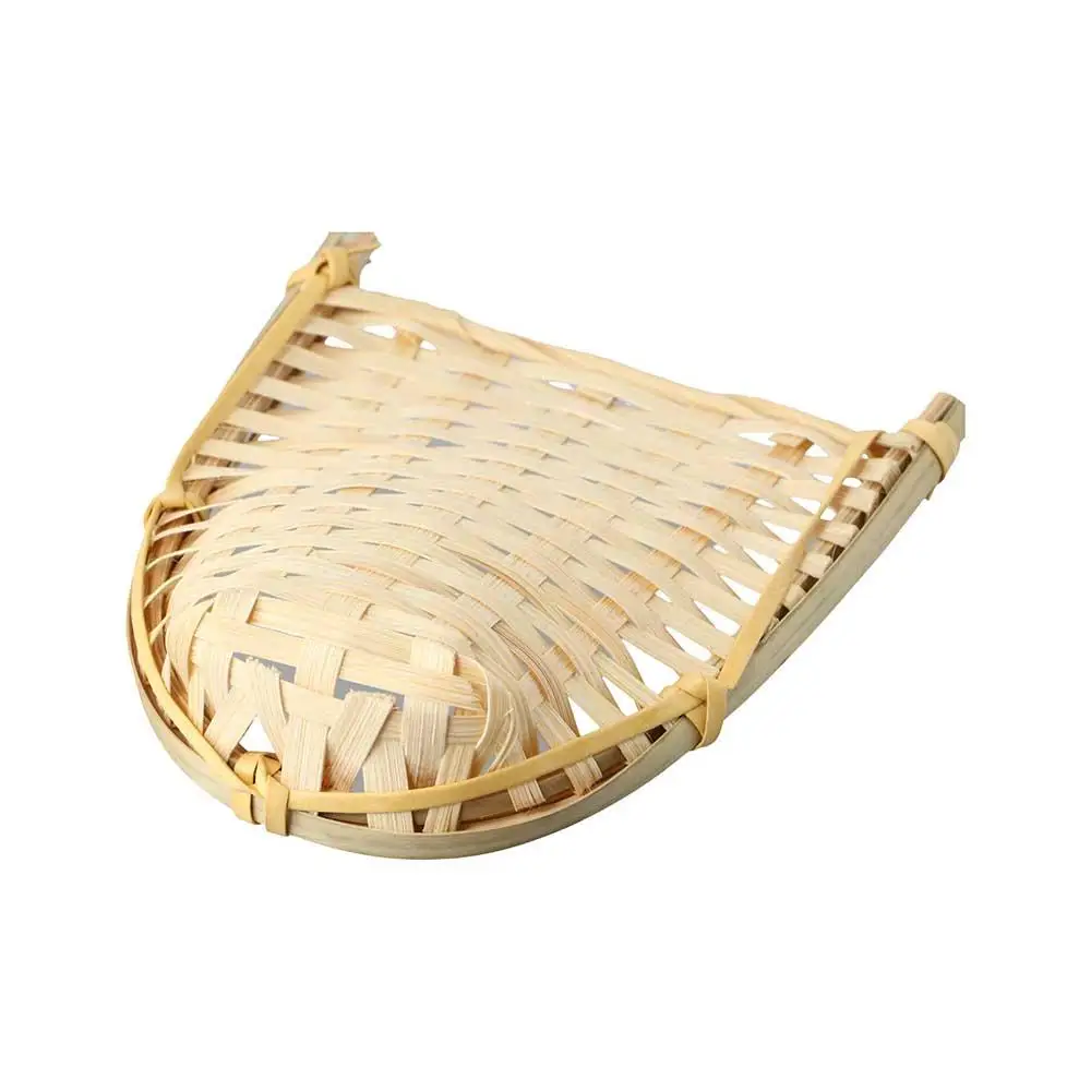 Practical Lightweight Knitted Handmade Drying Trendy Kitchen Supplies Vegetable Storage Tray Bamboo Basket Dustpans