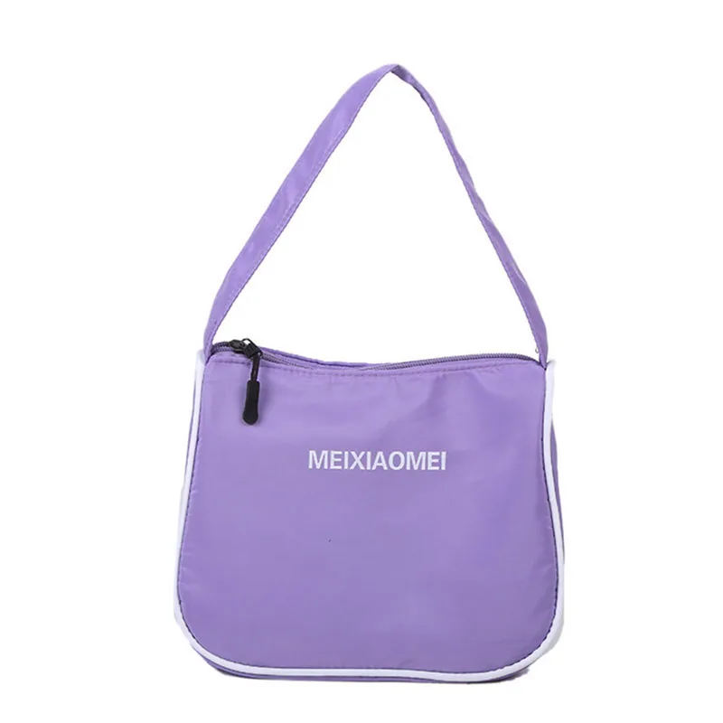 Sac à main en toile monochrome simple pour femme, fourre-tout décontracté pour les loisirs, sac à main sous les bras, initié unique, extérieur, nouveau