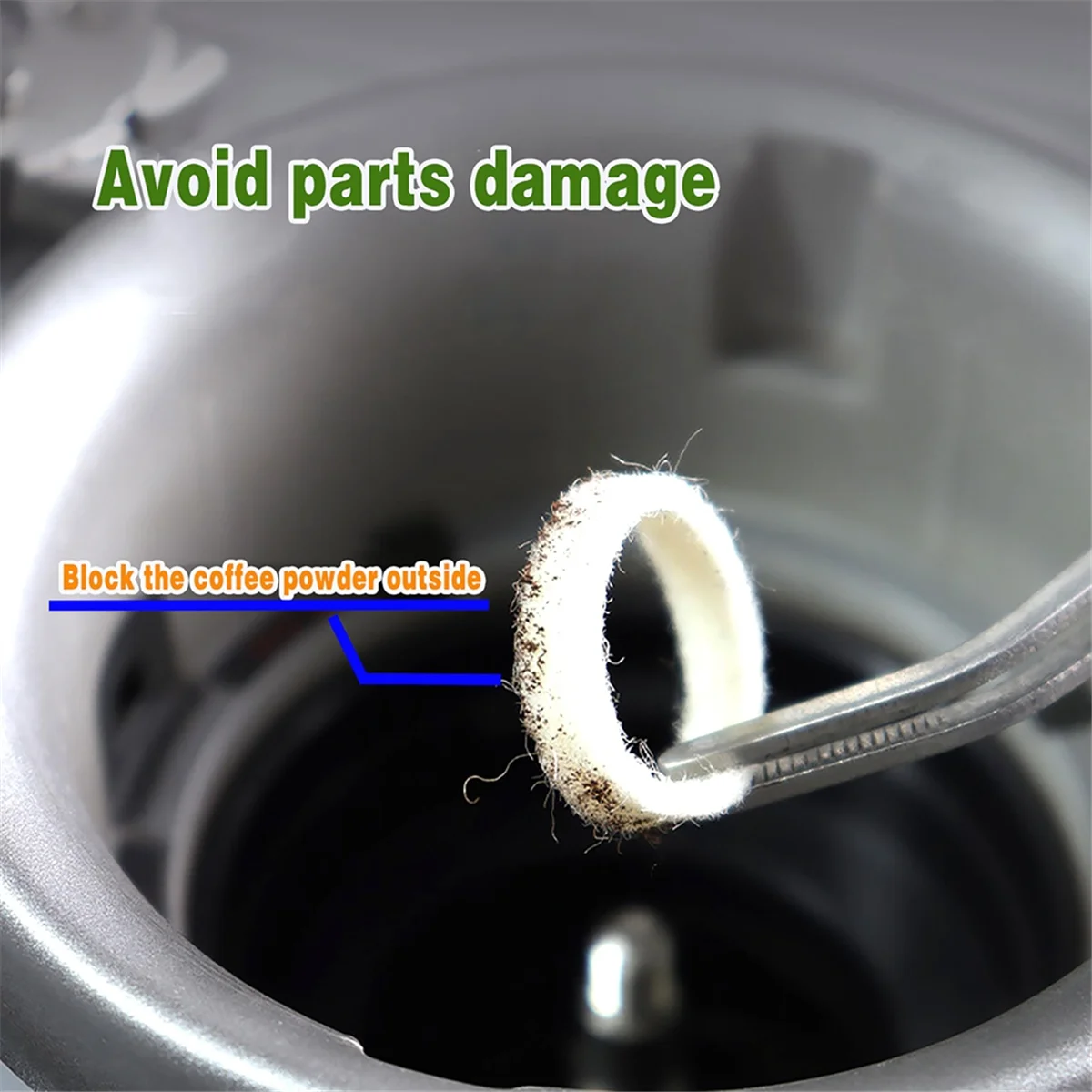 A66T Espresso Machine Grinder Replacement Felt Washer for Breville BES870 BES878 BES880 BES980 BES990 BCG600 BCG820