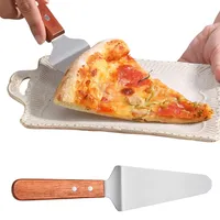 Stainless Steel Pizza Peel Pizza Spatula with Non-Slip Heat-Resistant Handle for Pizza Oven Baking Home Kitchen
