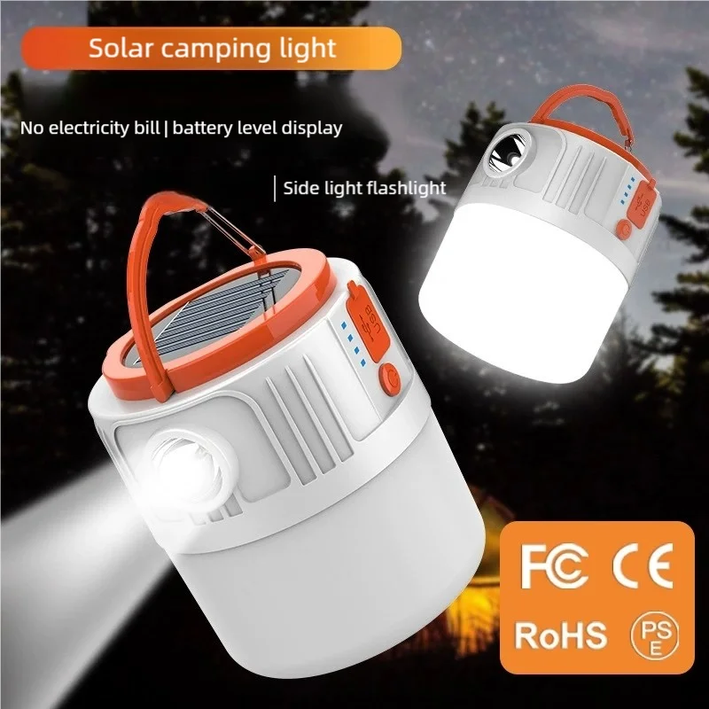 

Солнечная лампа для кемпинга, светодиодный светильник на солнечной энергии с USB-зарядкой, 5 режимов освещения, подвесная лампа для палатки, для походов на природу и аварийных ситуаций