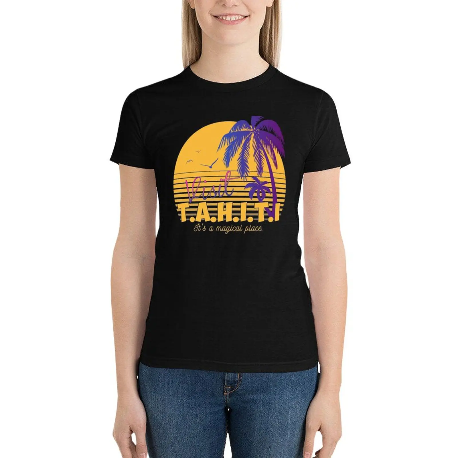 

Magical Tahiti AOS Sheild T-Shirt summer tops female western t shirts for Women
