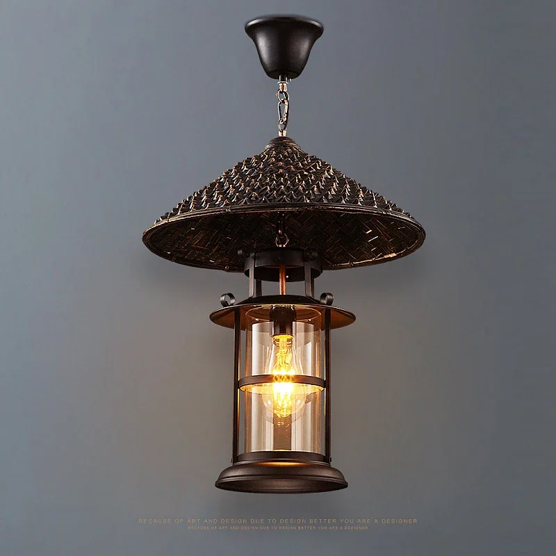 

Retro Industrial Umbrella shaped Glass Chandelier Bar Network Coffee Restaurant Lighting American Loft Decorative Pendant Lamp