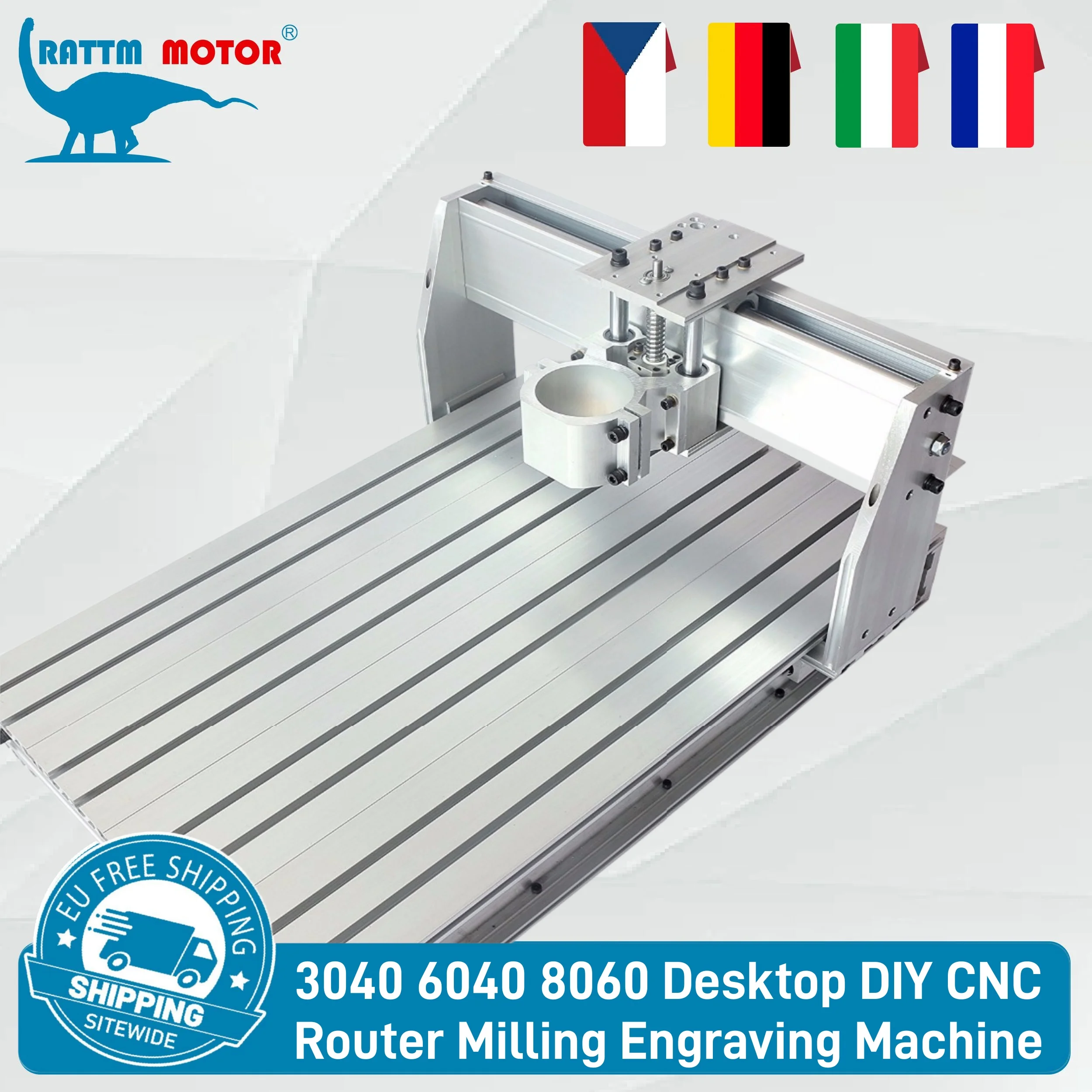 【ضريبة القيمة المضافة المجانية في الاتحاد الأوروبي】الألومنيوم 3040 6040 8060 سطح المكتب لتقوم بها بنفسك جهاز التوجيه باستخدام الحاسب الآلي طحن آلة الحفر الإطار مجموعة أدوات مع 43 مللي متر 52 مللي متر 80 مللي متر المشبك