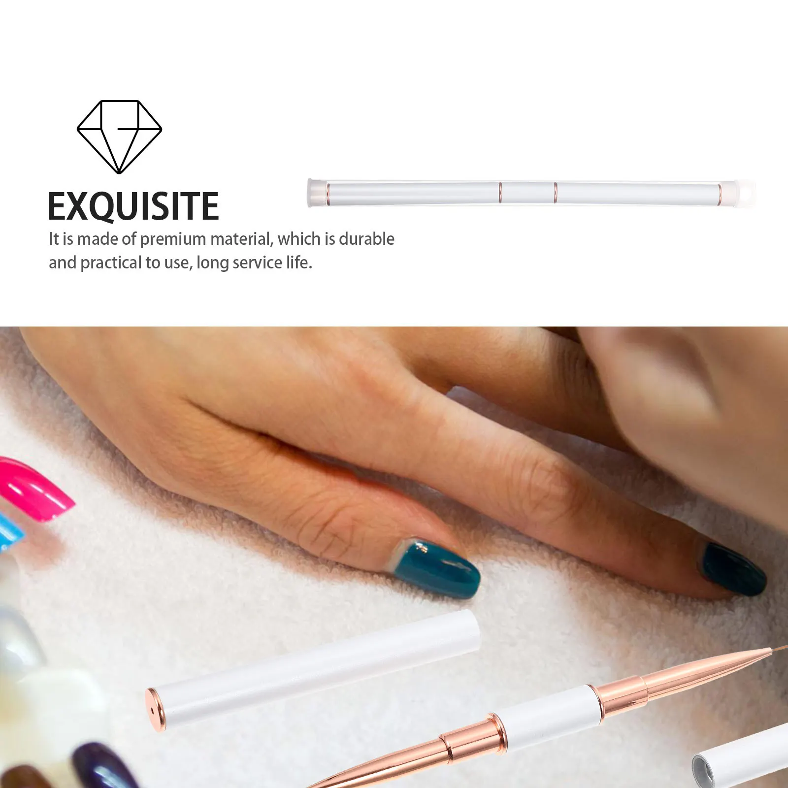 Nail Art Liner Pen Double Ended Manicure Supplies Compact Size Easy Use Long Service Life Nail Art Liner Nails Brush Pen