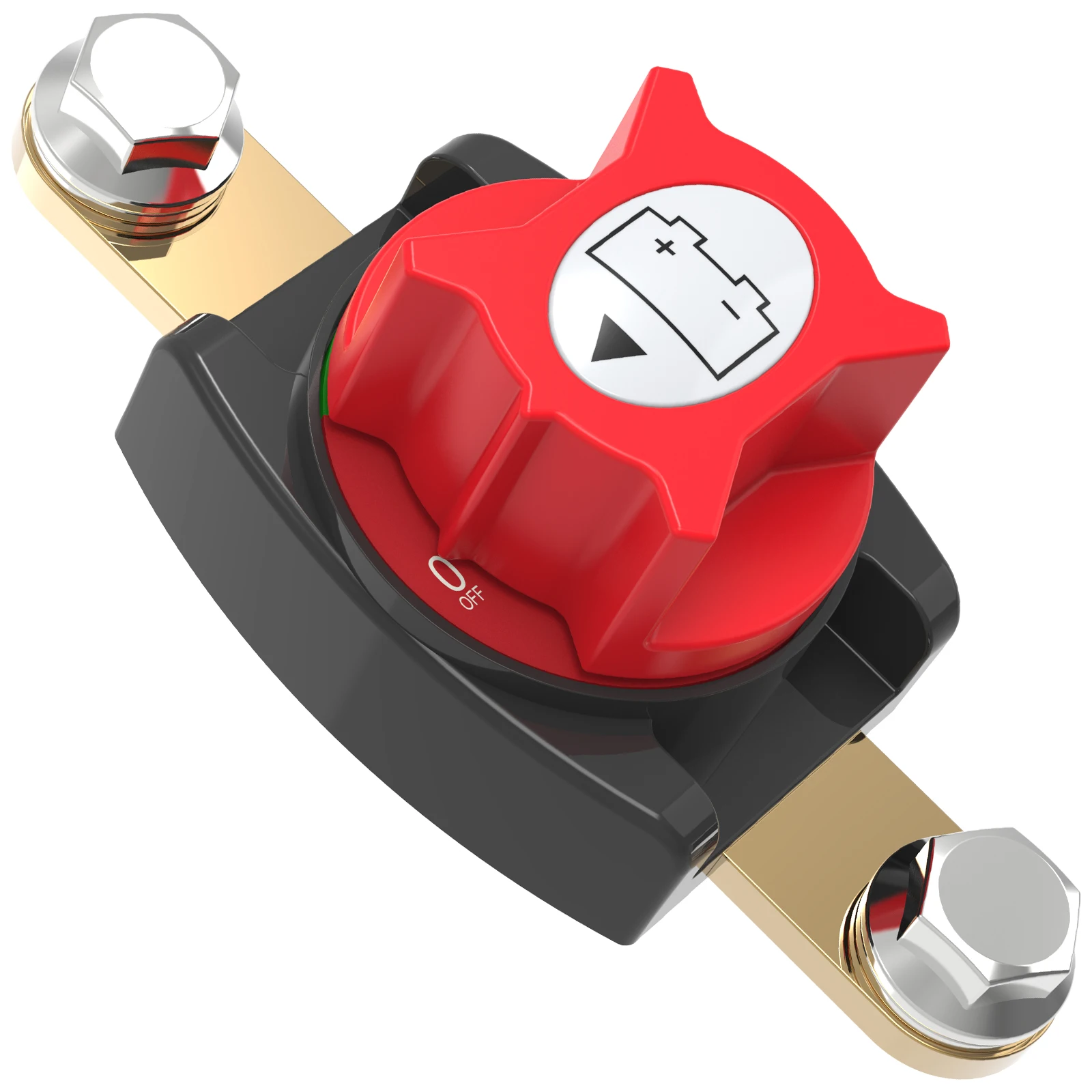Ein/Aus-Batterie-Trennschalter mit oberer Pfosten, 12–48 V, wasserdichter, robuster Marine-Batterie-Schalter für Auto, Fahrzeug, Wohnmobil und Boot – Detail 2