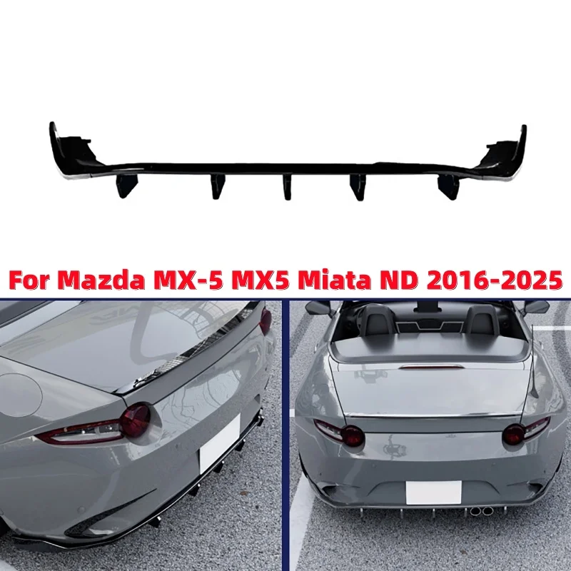 

Car Rear Bumper Diffuser Lip ABS Boot Spoiler Splitter For Mazda MX-5 MX5 Miata ND 2016-2025