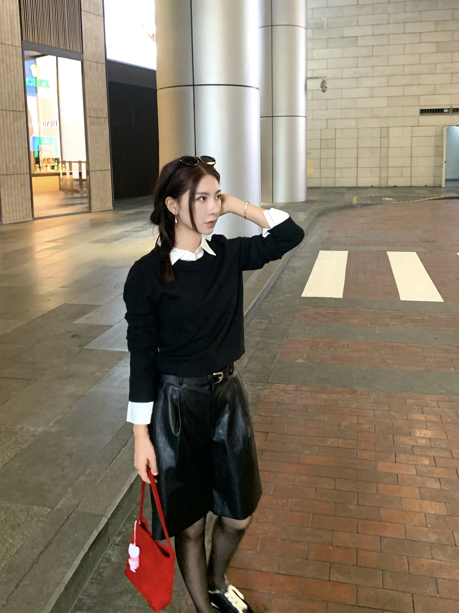 

Iceybella ort вязаный шерстяной свитер и брюки с высокой талией, женский модный комплект, повседневный осенний комплект, комплект из двух предметов