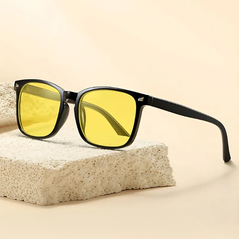 Driving Glasses Night Vision Night Driving Glasses Man Night Vision Motorcycle Glasses Men Anti Blue Light Lens Square Frame