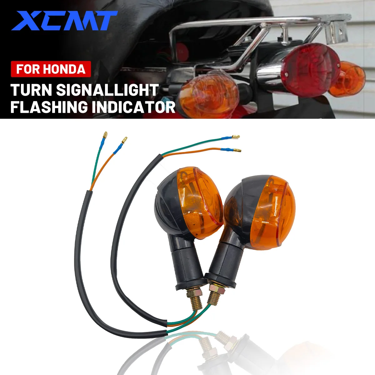 

1Pcs Front & Rear Chopper Turn Signal Light Cafe Racer Indicator Blinker Tail Flasher Lamp For Honda Dax ST CT Z50 50 70 125cc