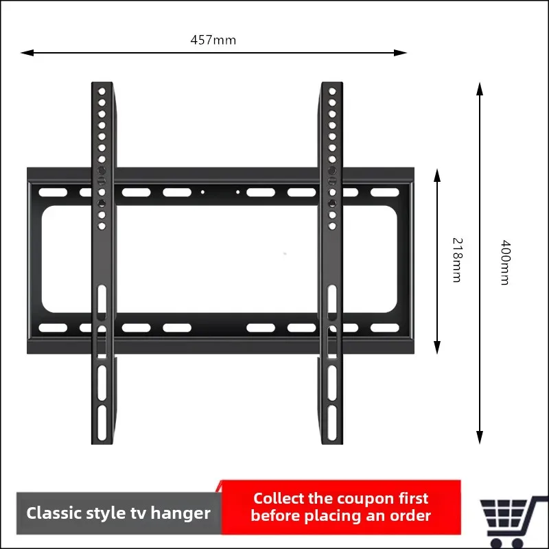 Universal Wall-Mounted TV Bracket Stand for 32/43/48/55/65/75/100 Inch TVs Integrated Wall-Mounted Television Stand