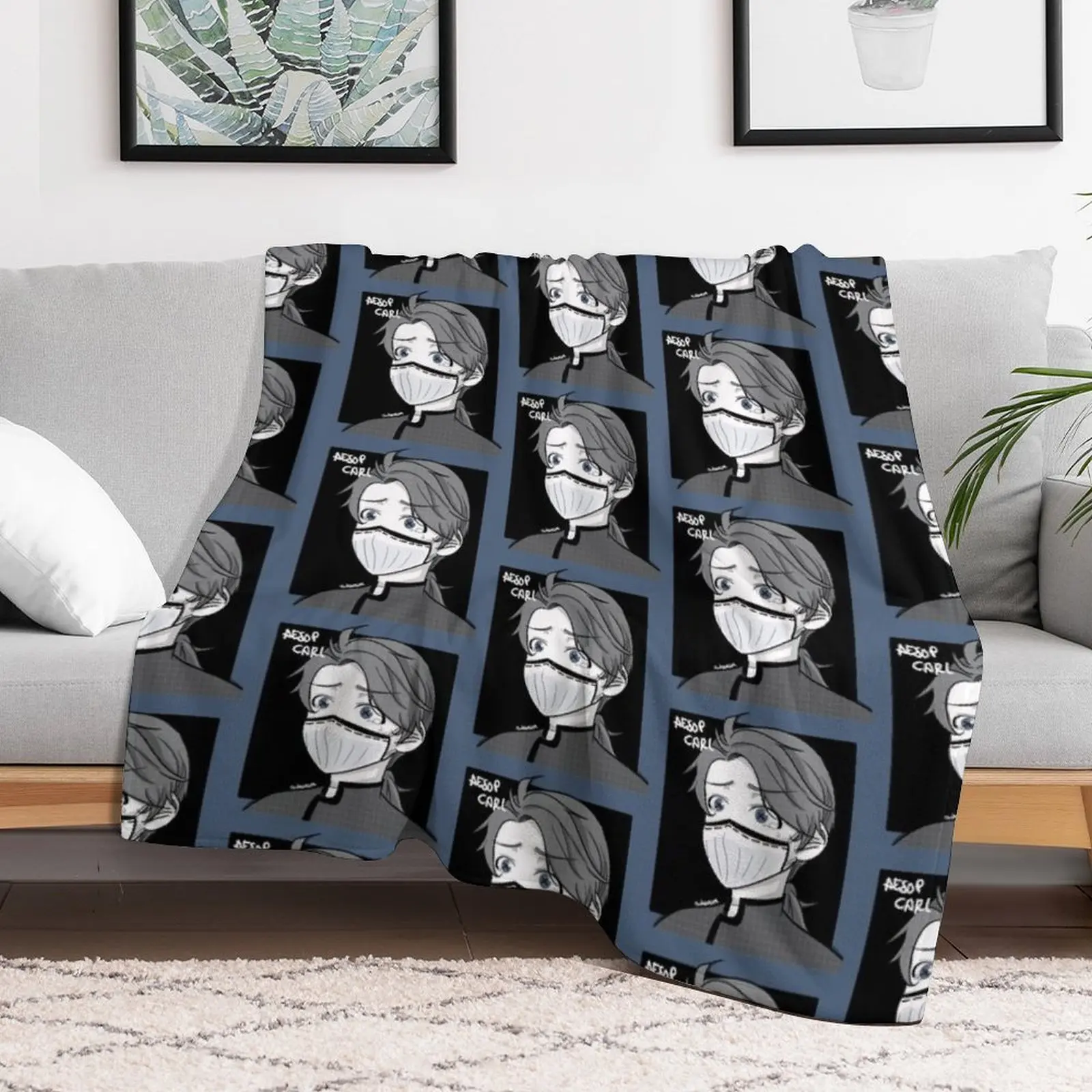 Aesop Carl (Identity V) Throw Blanket Cozy Napping Blanket Gift for Mom Dad