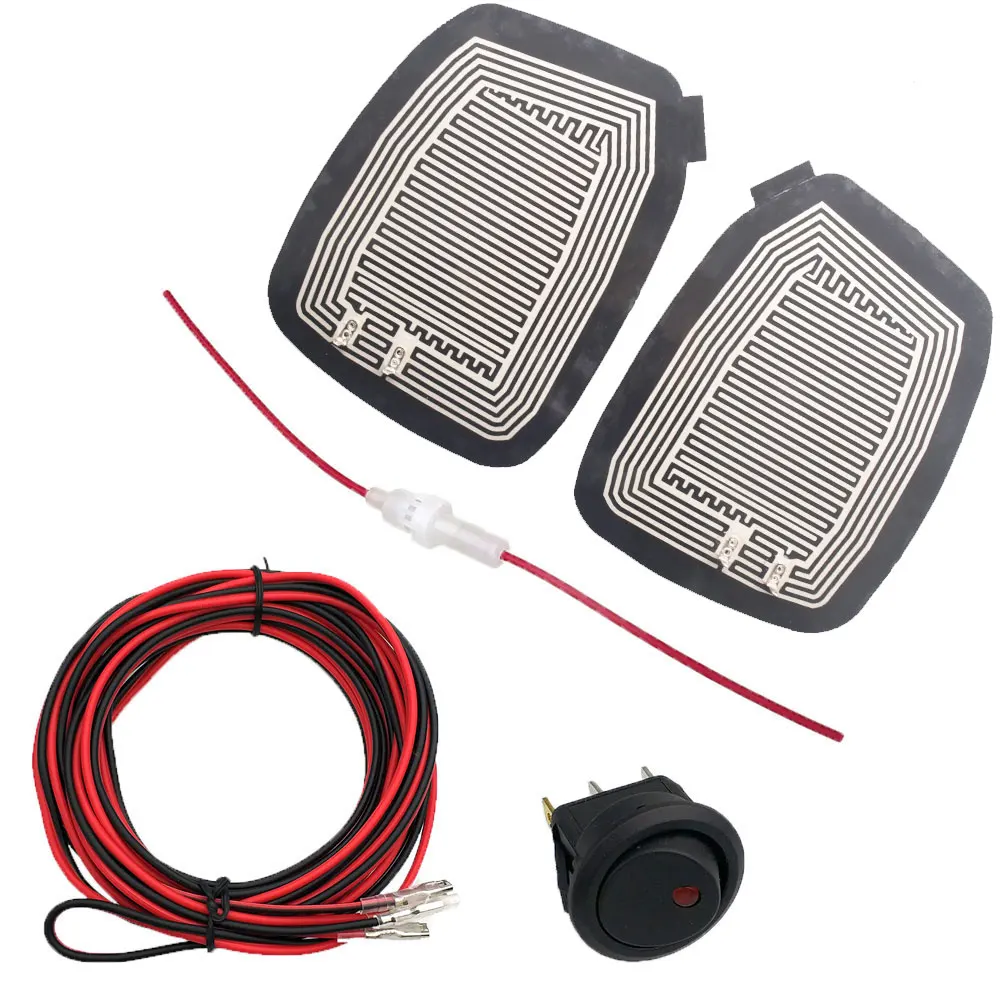 Universal DC 12V Heated Wing Mirror Pad Defogger Remove Ice Rain Frost Quick Warm For Safe Driving Car Accessories Set