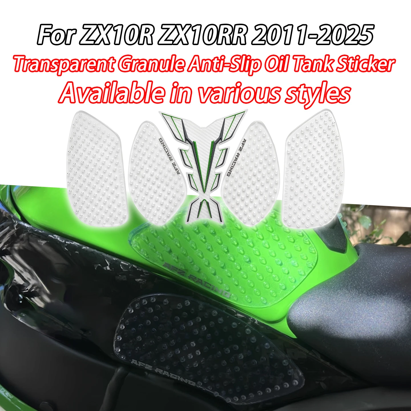 

Для мотоциклов Kawasaki ZX10R ZX10RR ZX-10R ZX-10RR 2011-2026: Наклейка-противоскользящая накладка на бак, декоративная защитная наклейка, накладка на бак для улучшения сцепления