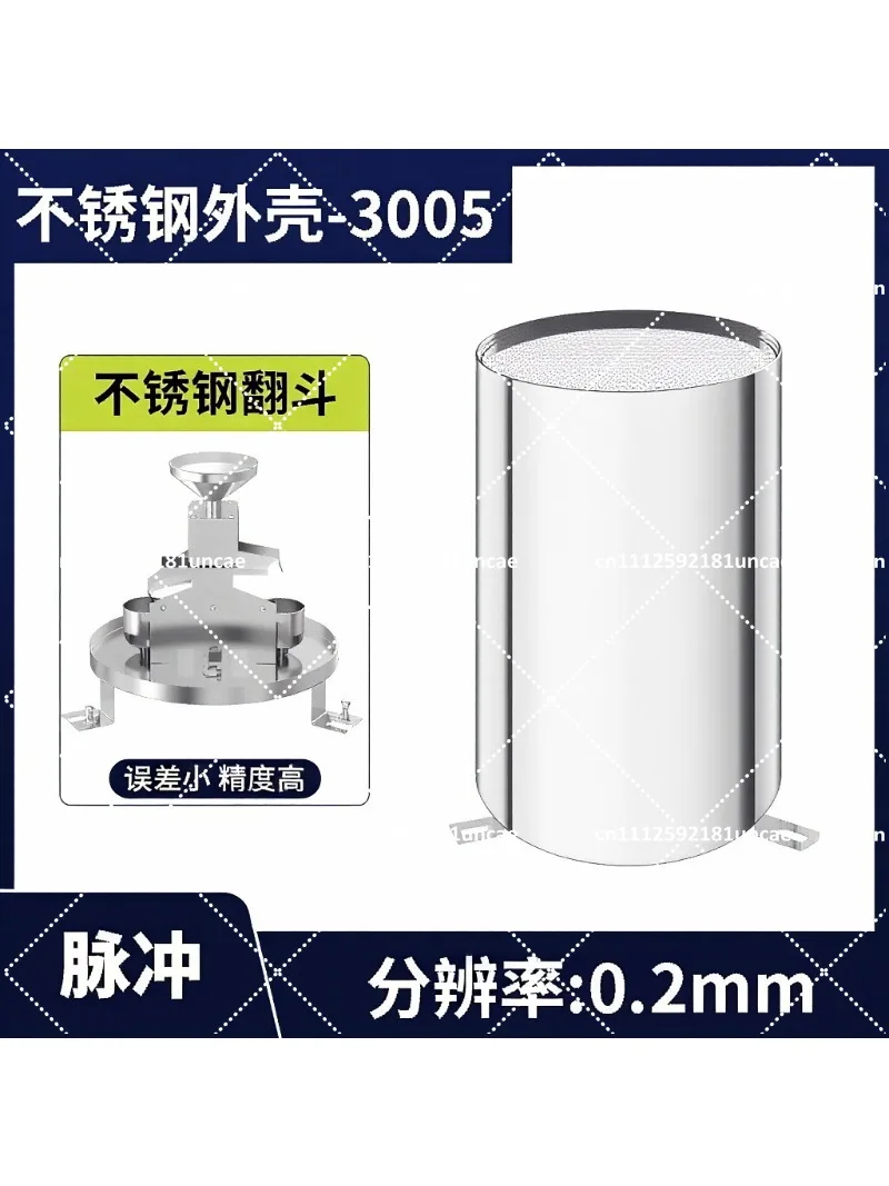 Stainless Steel Tipping Bucket Rain Gauge with RS485 Sensor, Rainfall Recorder for Weather Monitoring