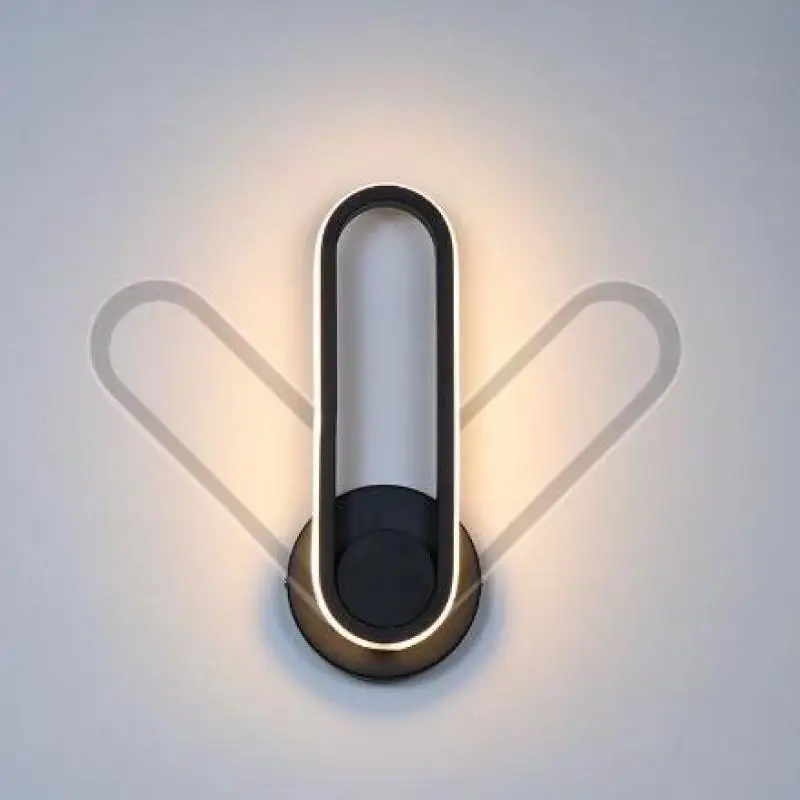 

Modern Rotatable LED Ring Wall Lamp fixture for hotel guest room bedside Runway-shaped Indoor Wall sconce For Home mirror light