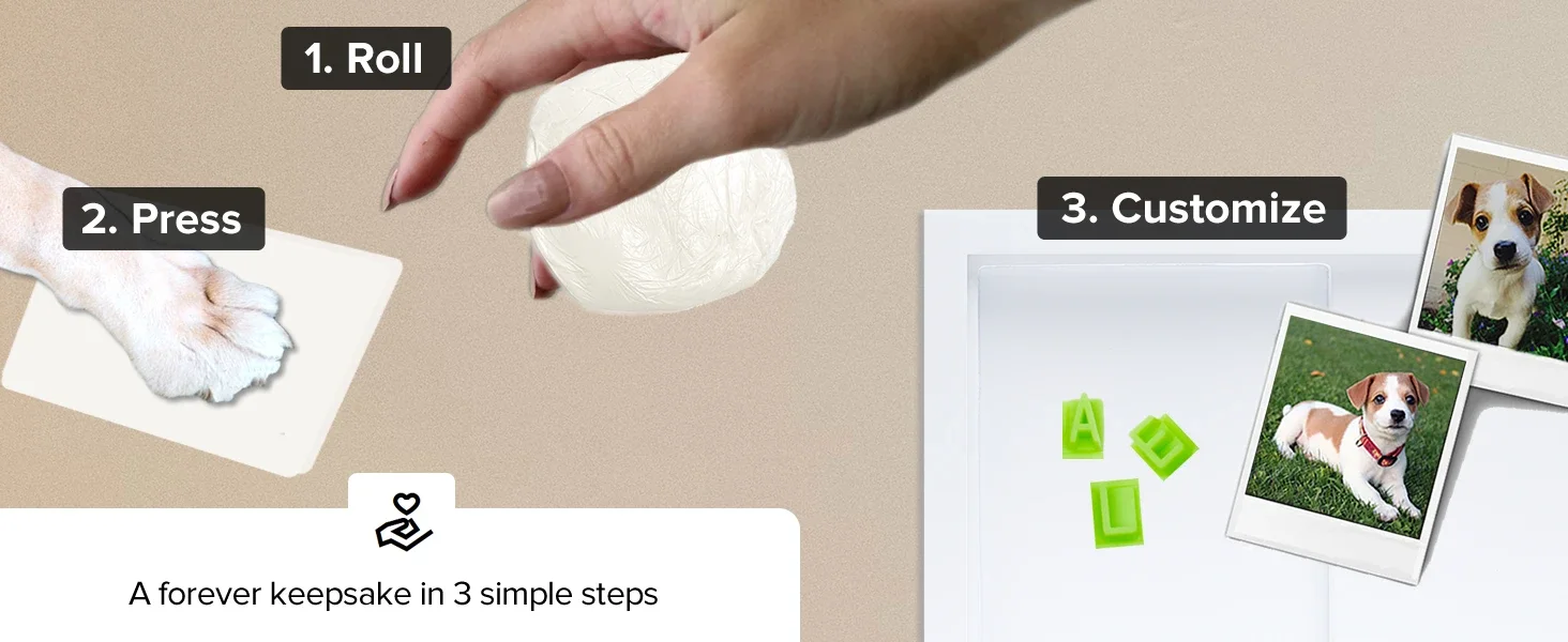 Make a dog paw keepsake in 3 easy steps with clay