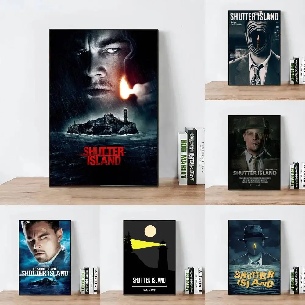 S-Shutter Island Thriller Posters Living Room Bar Cafe Quality Canvas Vintage Style Comics Painting Art Home Wall Decor Picture