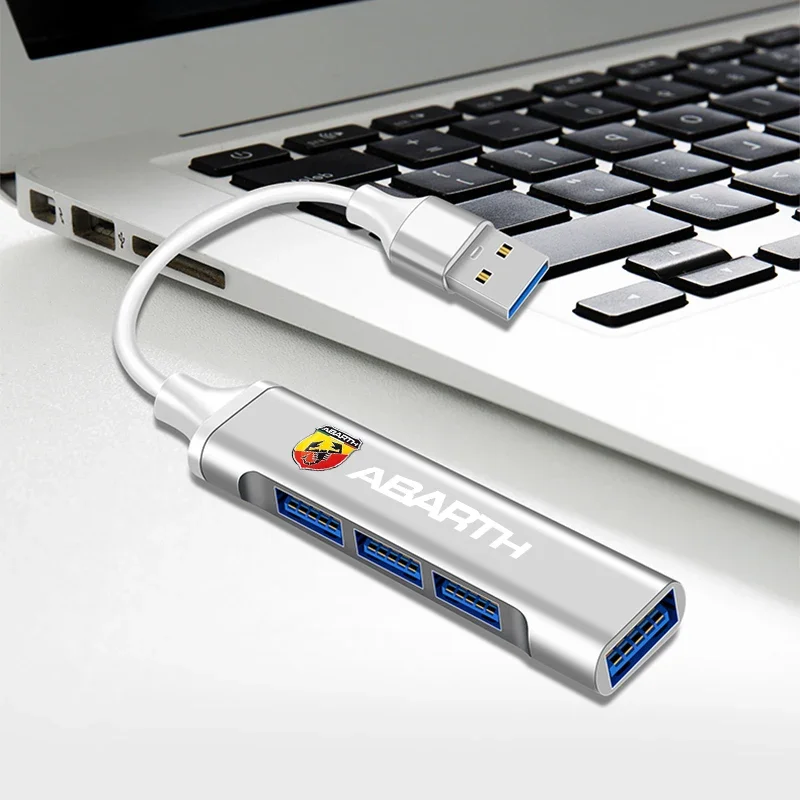 Car 4 Port USB Type-C High speed conversion Adapter Auto Accessories For Fiat Abarth 500 595 124 Spider Ducato Panda Tipo Bravo