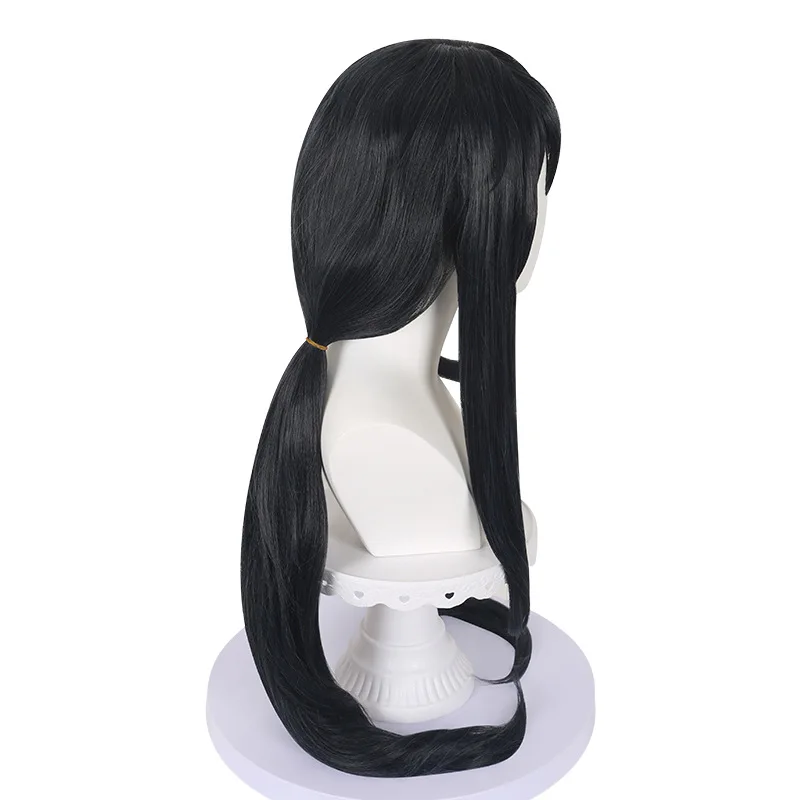 ブルーアーカイブ 翠子ゆう コスプレウィッグ ロングダークブルーウィッグ リアルな頭皮シミュレーション付き