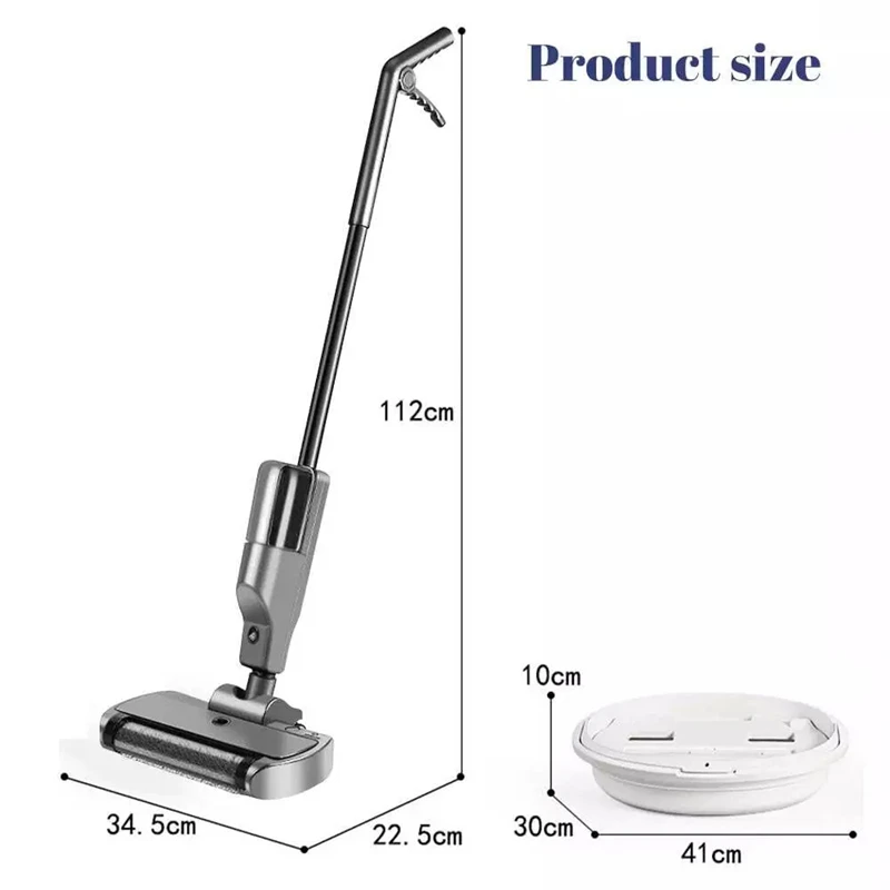 Handheld Cordless Hard Floor Sweeper Vacuum Cleaner Wireless Electric Mop Cleaner Automatic  2 in 1 Wet & Dry Home Cleaner